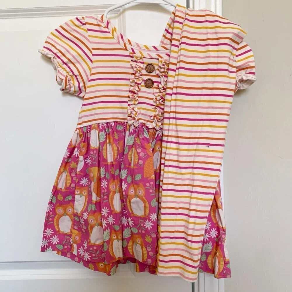 Eleanor Rose Girl Top and  Leggings set 6 years